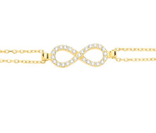 Load image into Gallery viewer, GOLD PLATED STERLING SILVER INFINITY BEACELET