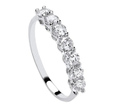 Load image into Gallery viewer, 9CT WHITE GOLD 7 STONE RING