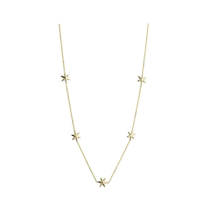 9CT GOLD 5 STAR NECKLACE