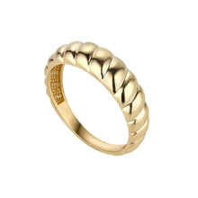 Load image into Gallery viewer, 9CT YELLOW GOLD CROISSANT DOME RING