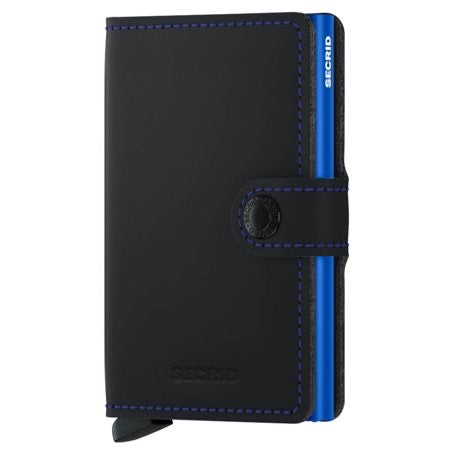 SECRID MINI WALLET MATT BLACK & BLUE