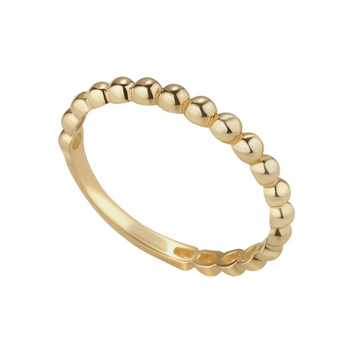 9CT YELLOW GOLD BALL BAND RING