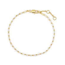 Load image into Gallery viewer, 18CT GOLD PLATED TENNIS BRACELET