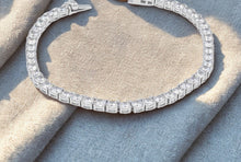 Load image into Gallery viewer, SPARKLING STERLING SILVER CUBIC ZIRCONIA TENNIS BRACELET