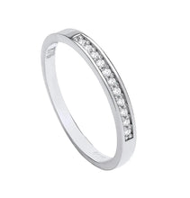 Load image into Gallery viewer, 9CT WHITE GOLD CHANNEL SET DIAMOND RING