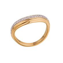 Load image into Gallery viewer, 18CT GOLD PLATED CZ FASHION RING