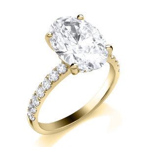 1.40CT OVAL HIDDEN HALO DIAMOND RING - LABORATORY GROWN