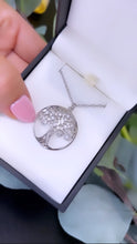 Load image into Gallery viewer, STERLING SILVER CUBIC ZIRCONIA TREE OF LIFE NECKLACE