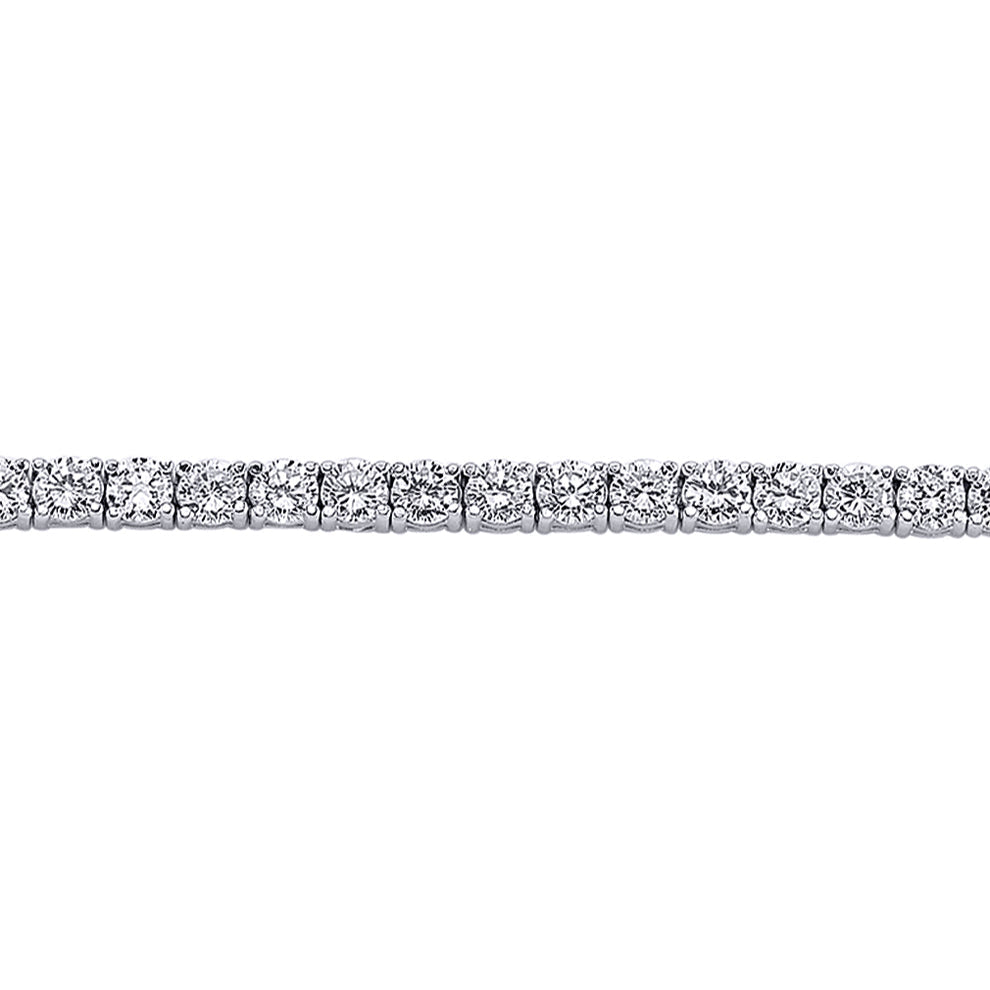 SPARKLING STERLING SILVER 5MM CZ TENNIS BRACELET