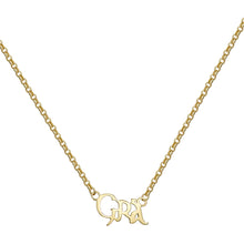 Load image into Gallery viewer, STERLING SILVER GOLD PLATED GRA NECKLACE