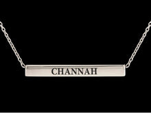 Load image into Gallery viewer, STERLING SILVER PERSONALISED BAR PENDENT