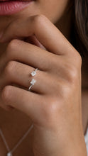 Load image into Gallery viewer, STERLING SILVER ADJUSTABLE CUBIC ZIRCONIA RING