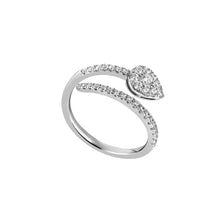 Load image into Gallery viewer, STERLING SILVER CUBIC ZIRCONIA SNAJE RING