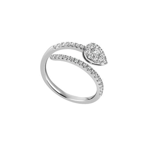 STERLING SILVER CUBIC ZIRCONIA SNAJE RING