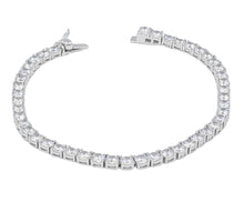 Load image into Gallery viewer, SPARKLING STERLING SILVER CUBIC ZIRCONIA TENNIS BRACELET