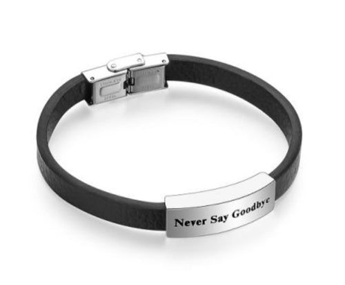 NEVER SAY GOODBYE MEMORIAL CREMATION BRACELET