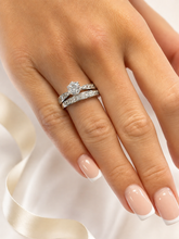 Load image into Gallery viewer, STERLING SILVER BRILLIANT CUT CUBIC ZIRCONIA RING SET