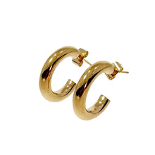 Load image into Gallery viewer, 18CT GOLD PLATED SMALL CHUNKY HUGGIE HOOPS