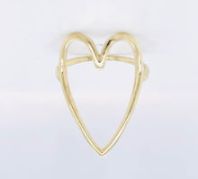 Load image into Gallery viewer, HANDMADE 9CT GOLD OPEN HEART RING