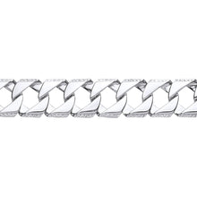 Load image into Gallery viewer, MENS STERLING SILVER LIZARD SKIN HEAVY CURB BRACELET