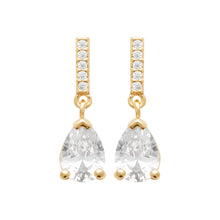 Load image into Gallery viewer, 18CT GOLD PLATED STUD DROP EARRINGS