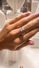 Load image into Gallery viewer, 9CT GOLD EMERALD CUT CZ RING
