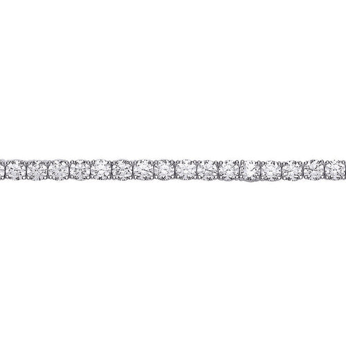 SPARKLING STERLING SILVER CLAW SET TENNIS BRACELET