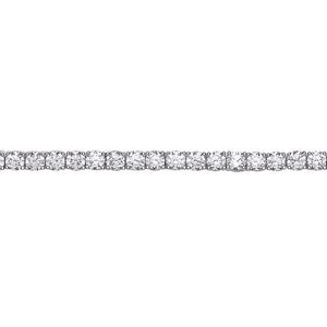 SPARKLING STERLING SILVER CLAW SET TENNIS BRACELET