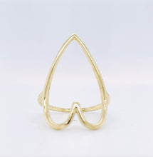 Load image into Gallery viewer, HANDMADE 9CT GOLD OPEN HEART RING