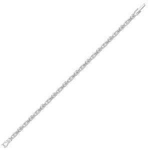 STERLING SILVER FANCY CZ TENNIS BRACELET
