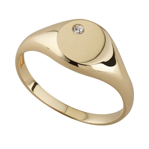 9CT YELLOW GOLD SIGNET RING