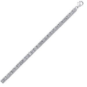 SPARKLING STERLING SILVER 5MM CZ TENNIS BRACELET