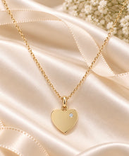 Load image into Gallery viewer, 18CT GOLD FILLED CUBIC ZIRCONIA HEART NECKLACE THE PERFECT GIFT