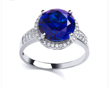 Load image into Gallery viewer, STERLING SILVER SAPPHIRE RING