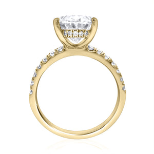 1.40CT OVAL HIDDEN HALO DIAMOND RING - LABORATORY GROWN
