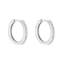 Load image into Gallery viewer, STERLING SILVER CLAW SET HUGGIE EARRINGS