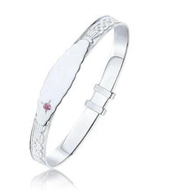 Load image into Gallery viewer, STERLING SILVER ELEGANT PINK BABY BANGLE