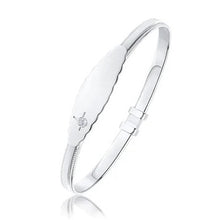Load image into Gallery viewer, DAINTY STERLING SILVER WHITE CZ BABY BANGLE