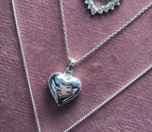 Load image into Gallery viewer, STERLING SILVER PUFF HEART PENDANT