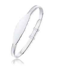 Load image into Gallery viewer, DAINTY STERLING SILVER BABY BANGLE BEADED EDGE