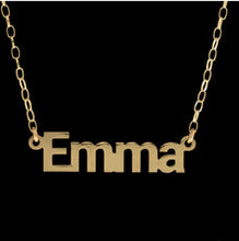 Load image into Gallery viewer, 9CT GOLD BLOCK STYLE NAME NECKLACE