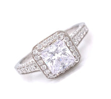Load image into Gallery viewer, STERLING SILVER VINTAGE STYLE HALO RING
