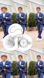 TELSTAR SILVER TONE HUNTERS POCKET WATCH