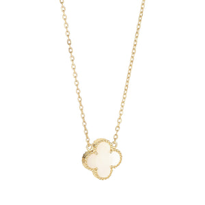 STERLING SILVER 18CT GOLD CLOVER NECKLACE