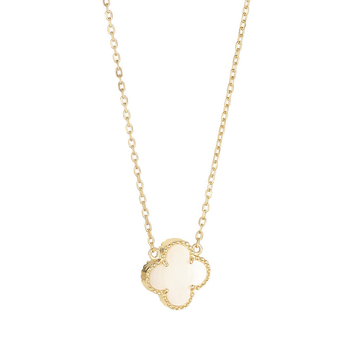 STERLING SILVER 18CT GOLD CLOVER NECKLACE