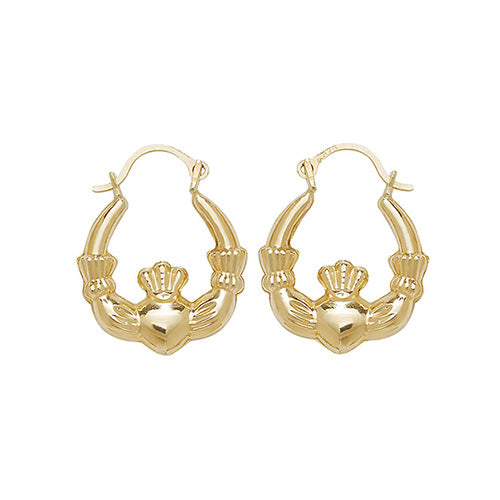 9CT GOLD CLADDAGH EARRINGS