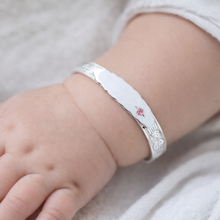 Load image into Gallery viewer, STERLING SILVER ELEGANT PINK BABY BANGLE