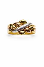Load image into Gallery viewer, 9CT GOLD 3 TONE PUZZLE RING