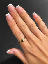 Load image into Gallery viewer, HANDMADE 9CT GOLD OPEN LINK HEART RING
