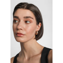 Load image into Gallery viewer, 18CT GOLD PLATED CHUNKY HOOP EARRINGS